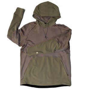 Men’s Lululemon Olive Green & Grey Hooded Sweatshirt